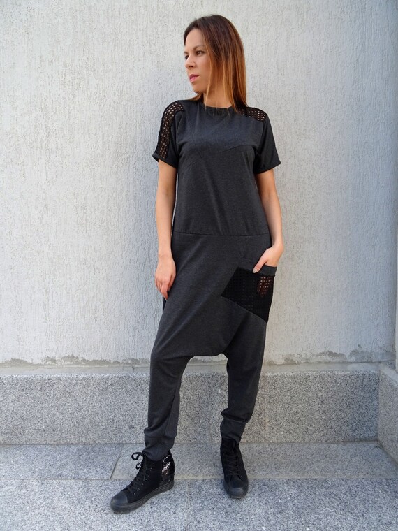 drop crotch romper