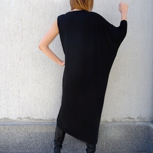 Kaftan Dress/Black Kaftan/Plus Size Dress/Oversize Dress/Women Kaftan/Black Maxi Dress/Asymmetric Dress/Long Dress/Womens Dress/YANORA image 5
