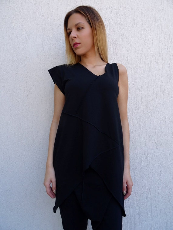 トップス Andequal asymmetry tulle tunic MJ13033.jpg