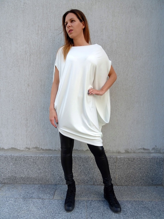 plus size white tunic