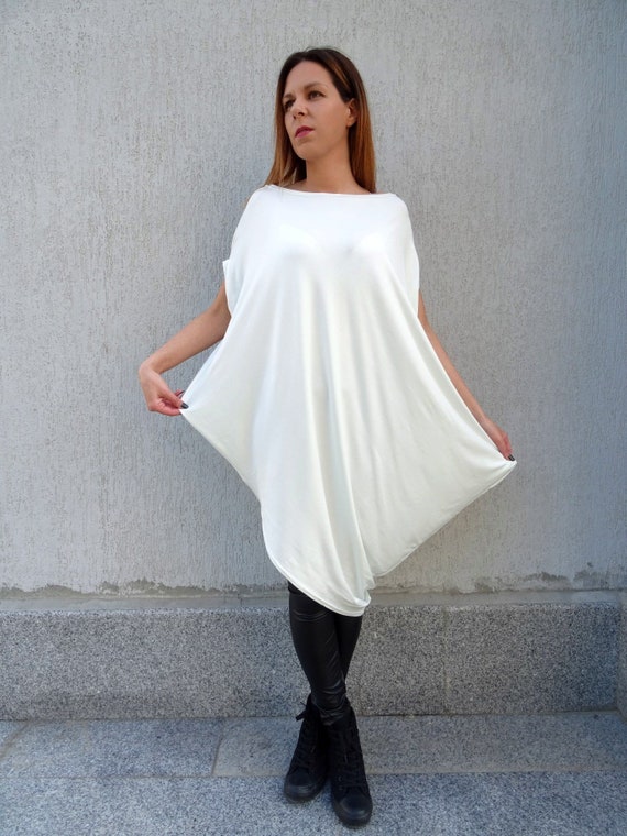 white tunic dress plus size