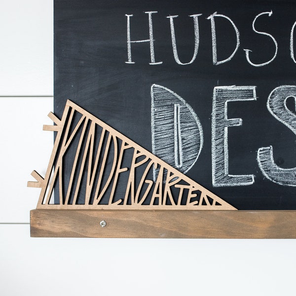 Wooden First Day of School Pennant: Photo Prop, Home Decor