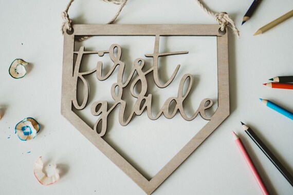 First Day Of School Sign Back To School Wooden Banner Last Etsy