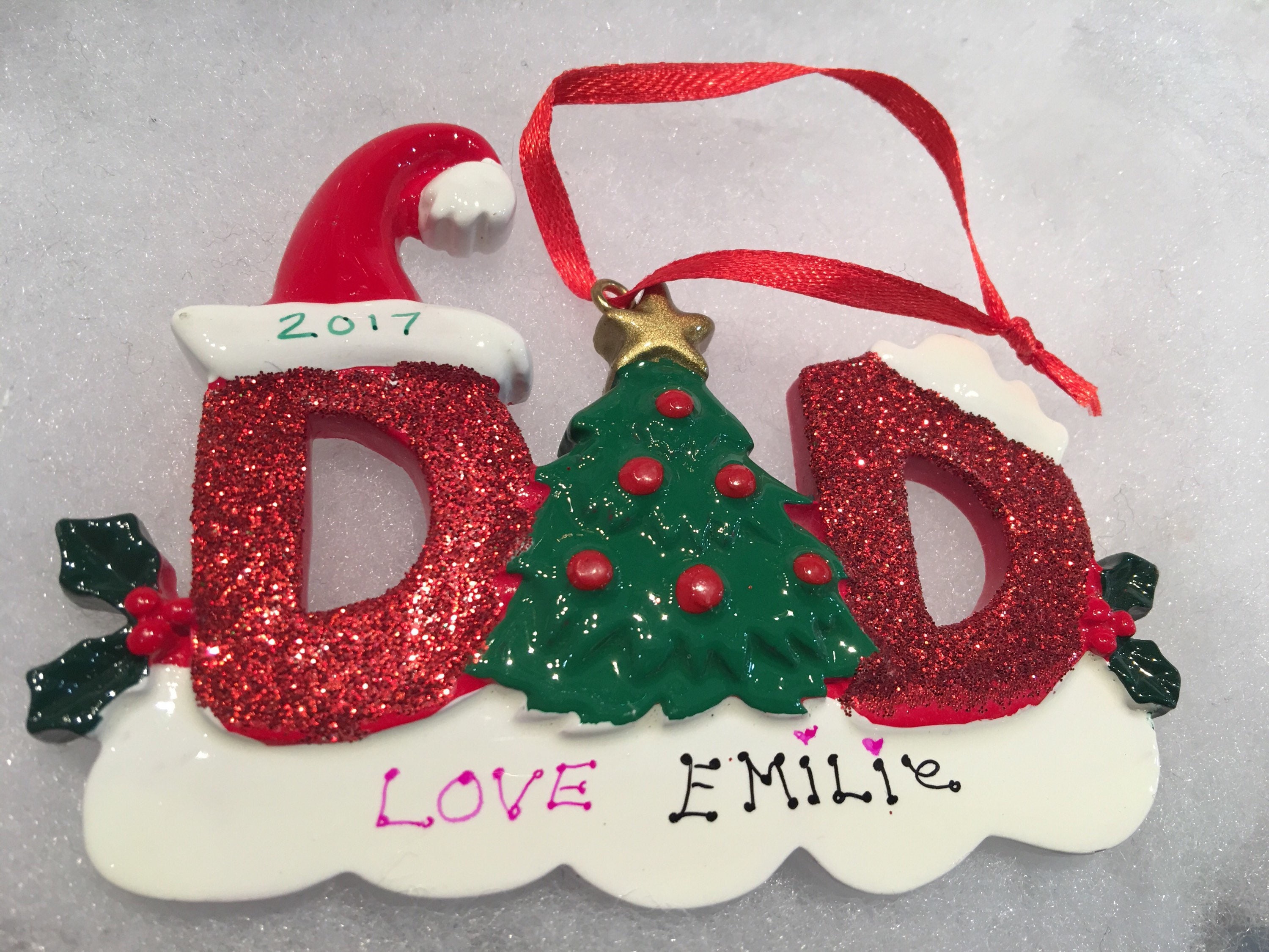 Personalized Christmas Ornament Dad Ornament Etsy