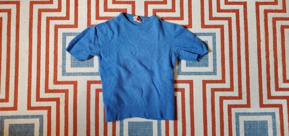 1950's Colebrook Angolamb Blue Sweater // Vintage… - image 1