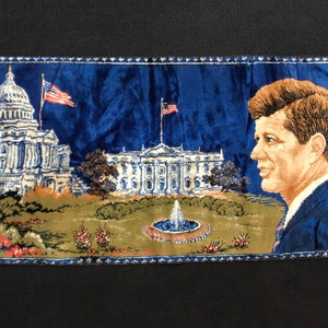 1965 JFK Commemorative Tapestry Vintage Presidential Tapestry Etsy