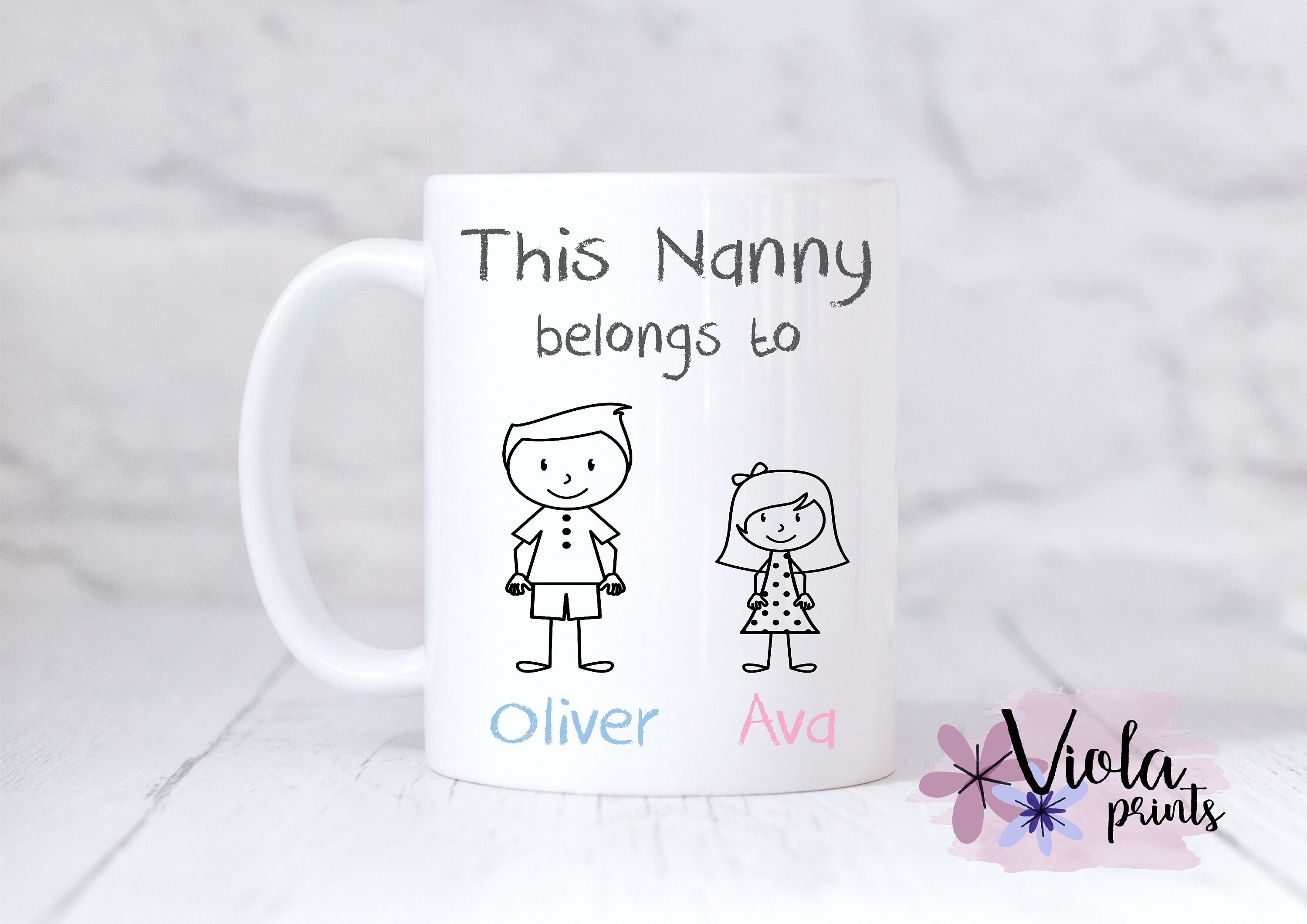 Personalised Nanny Mug This Nanny Belongs to Mug Nan Gift Etsy