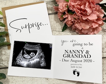 Personalised Family Pregnancy Announcement Card - First Time Parents - New Baby - Surprise Pregnancy - Pregnancy reveal