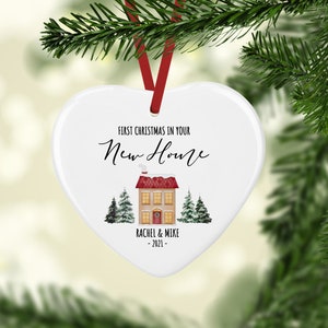 Personalised New Home Ceramic Christmas Decoration - Housewarming Gift - New Home Bauble - First Home Christmas Decoration