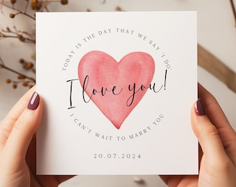 Personalised Groom Card - Husband To Be - I Can't Wait To Marry You - We're Getting Married Today - Wedding Day Card - C1465