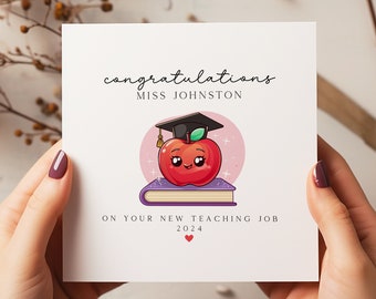 Congratulations New Teacher Card - Teacher Gift - Newly Qualified Teacher - Teaching Graduate - C1444