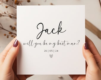 Will You Be Our Best Man Surprise Card - Best Man Card - Wedding Cards - C1334