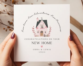 Personalised New Home Card - New Home Gift - Congratulations On Your New Home - Happy Moving Day - New Home Card For Friends - C1245