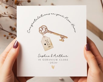 Personalised New Home Card - New Home Gift - Congratulations On Your New Home - Happy Moving Day - New Home Card For Friends - C1699