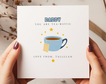 Happy Father's Day Card - Daddy Tea-Riffic Card - Father's Day Card - First Time Dad - C1388