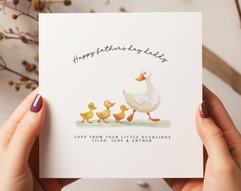 Happy Father's Day Card - Daddy Duck Card - Father's Day Card - Dad Greeting Card - First Time Dad - C1387