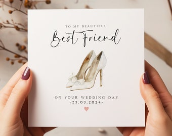 Personalised To My Best Friend Wedding Card - Friend Wedding Card - Wedding Day Card - Wedding Card - Bestie Card - C1367
