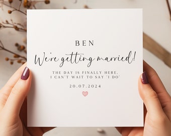 Personalised Groom Card - Husband To Be - I Can't Wait To Marry You - We're Getting Married Today - Wedding Day Card - C1462
