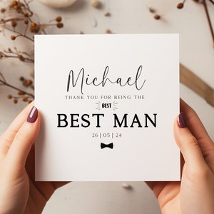 Thank You Best Man Card - Personalised Best Man Card - Wedding Cards - C1322