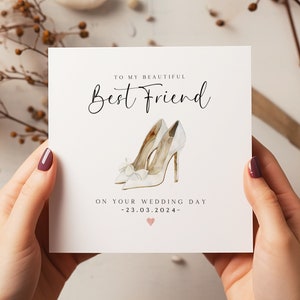 Personalised To My Best Friend Wedding Card - Friend Wedding Card - Wedding Day Card - Wedding Card - Bestie Card - C1367