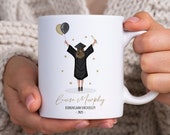 Personalised Graduation Mug - Celebration Mug - Graduation Greeting Mug - Girl Graduation Mug - So She Did