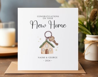 Personalised New Home Card - New Home Gift - Congratulations On Your New Home - Happy Moving Day - New Home Card For Friends