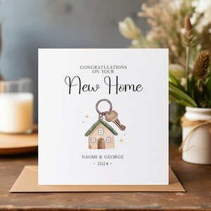 Personalised New Home Card New Home Gift Congratulations On Your New Home Happy Moving Day New Home Card For Friends image 1