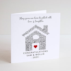 Personalised New Home Card - New Home Gift - Congratulations On Your New Home - Happy Moving Day - New Home Card For Friends