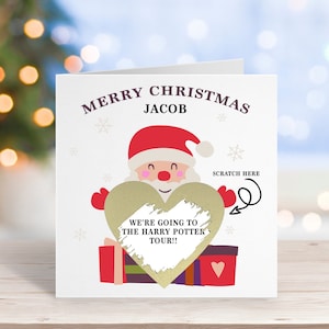 Personalised Scratch Surprise Christmas Card - Surprise Christmas Gift - Travel Christmas Gift - Christmas Scratch Card - Christmas Card