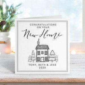 Personalised New Home Card - New Home Gift - Congratulations On Your New Home