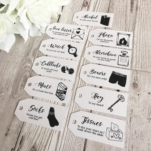 Groom Survival Kit - Groom Tags - Gifts for Groom - Husband to Be