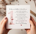 Personalised Baby’s 1st Valentine Card – First Valentine’s Day from Mummy and Daddy – Teddy Design – C3685