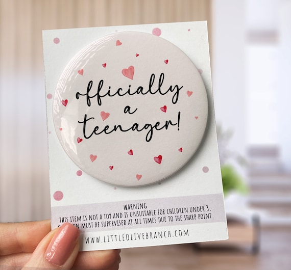 13th Birthday Badge - Kids Birthday - Child Birthday Badge - Teenager Badge - B1137
