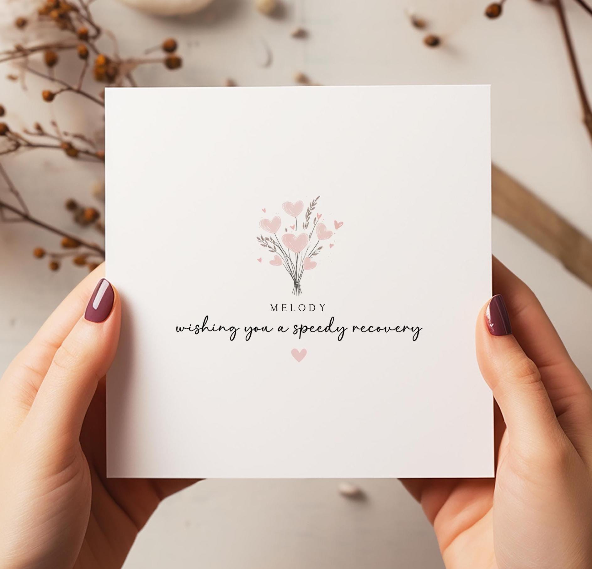 Wishing You a Speedy Recovery - Personalised Get Well Soon Card