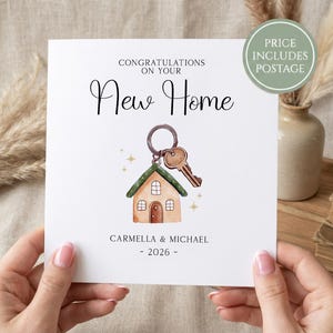 Personalised New Home Card - New Home Gift - Congratulations On Your New Home - Happy Moving Day - New Home Card For Friends - C108