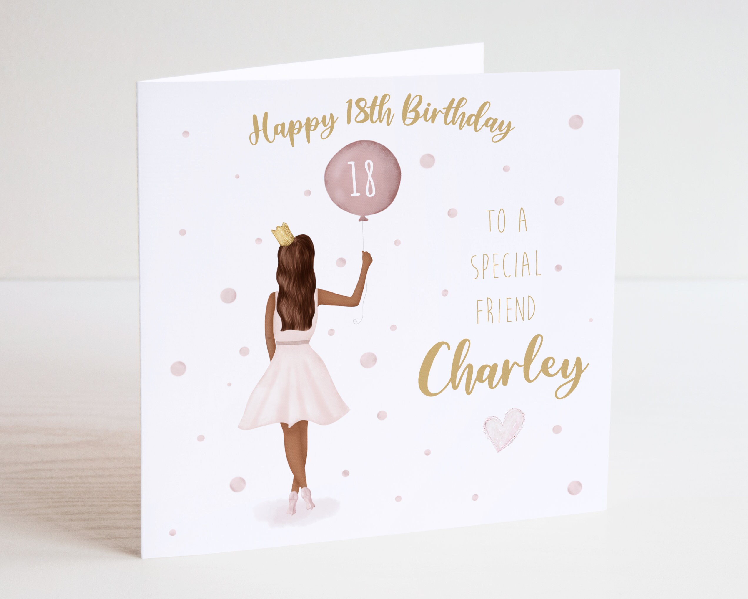 Tarjeta Blank Interior Mensaje Tarjeta Cumpleaños Old English Co. - Diseño Lámina Dorada Para Ella 15x15cm Regalo Cumpleaños Hermana Madre