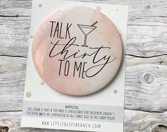 Birthday Age Badge - Hello Thirty - 30th Birthday Badge - Special Birthday Badge - Thirtieth Birthday Card
