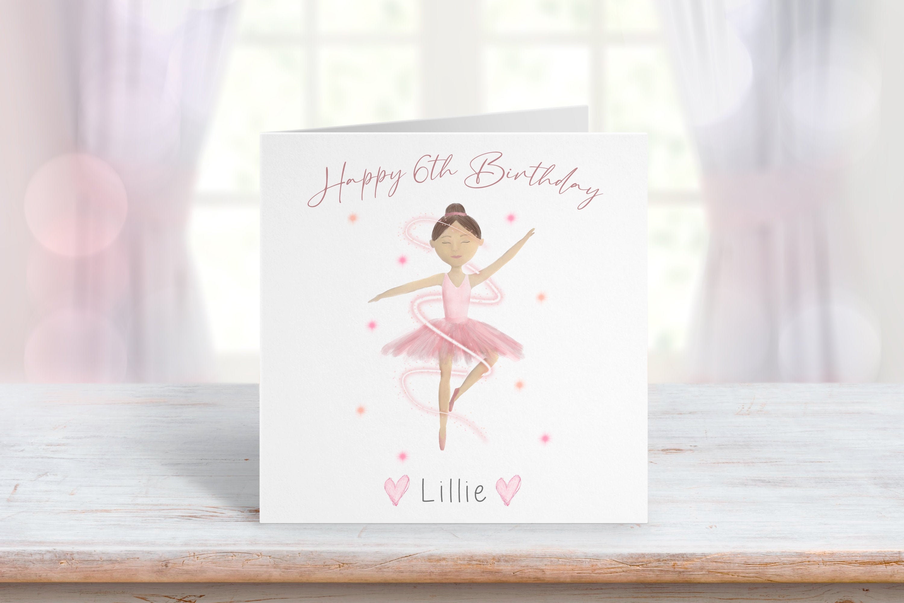 Personalised Ballerina Card Birthday Card Kids Birthday | Etsy