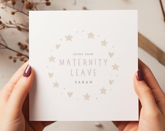Personalised Maternity Leave Card – Baby Due Card – Thoughtful Goodbye Card for Mum-to-Be - C2938