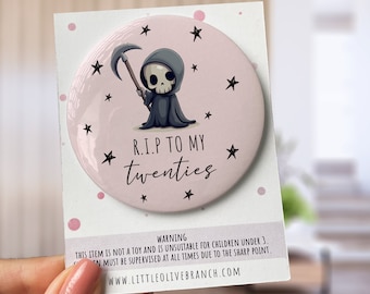 Birthday RIP Twenties Badge - Hello Thirty - 30th Birthday Badge - Special Birthday Badge - Thirtieth Birthday Card