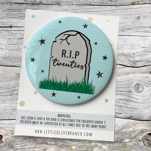 Birthday RIP Twenties Badge Hello Thirty 30th Birthday Badge Special Birthday Badge Thirtieth Birthday Card Blue