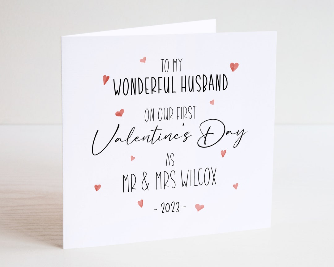 First Valentines Day, Card For Husband, 1st Valentines, Romantic Card...
