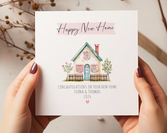 Personalised New Home Card - New Home Gift - Congratulations On Your New Home - Happy Moving Day - New Home Card For Friends