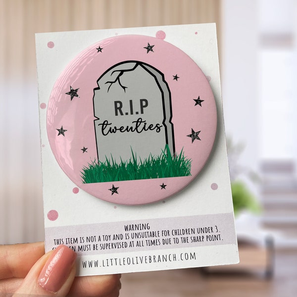 Birthday RIP Twenties Badge - Hello Thirty - 30th Birthday Badge - Special Birthday Badge - Thirtieth Birthday Card