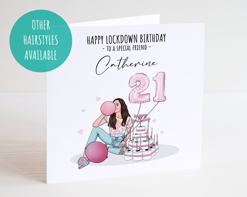 Personalised Lockdown Birthday Card Best Friend Birthday Etsy UK