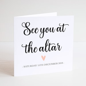 See You At The Altar Card - Wedding Card - On Our Wedding Day