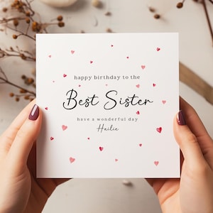 Best Sister Birthday Card - Happy Birthday - Birthday - Sibling Birthday Card - Sister Card - C2237