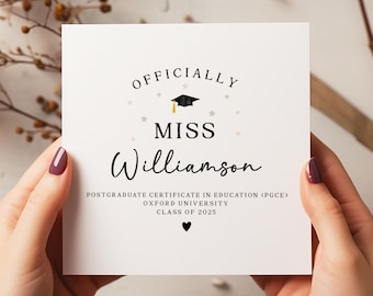 Congratulations On Becoming a Qualified Teacher – Congratulations Card – New Teacher Card – Teaching Graduation – C2808