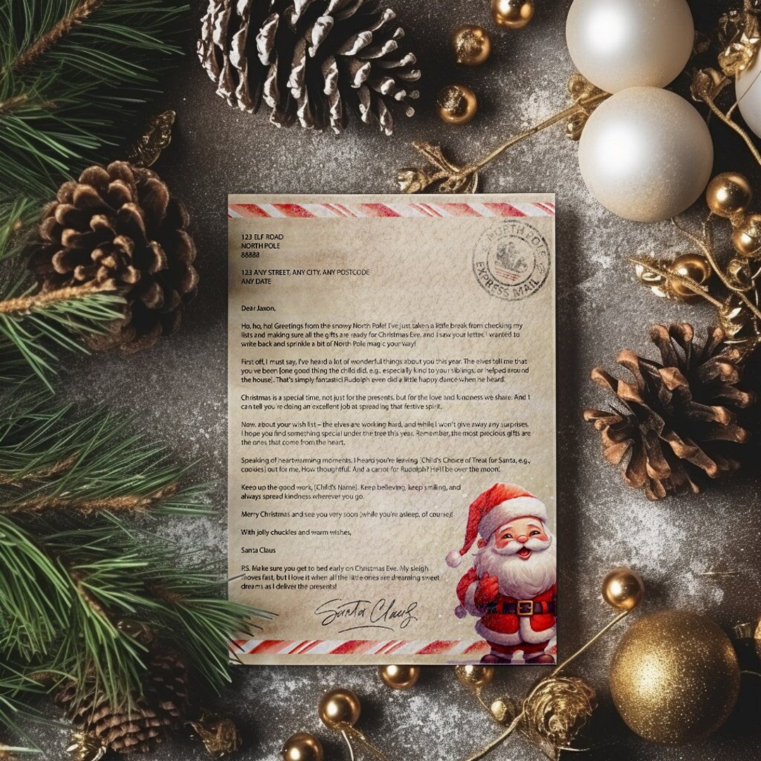 EDITABLE Letter From Santa Printable Personalized Father Christmas
