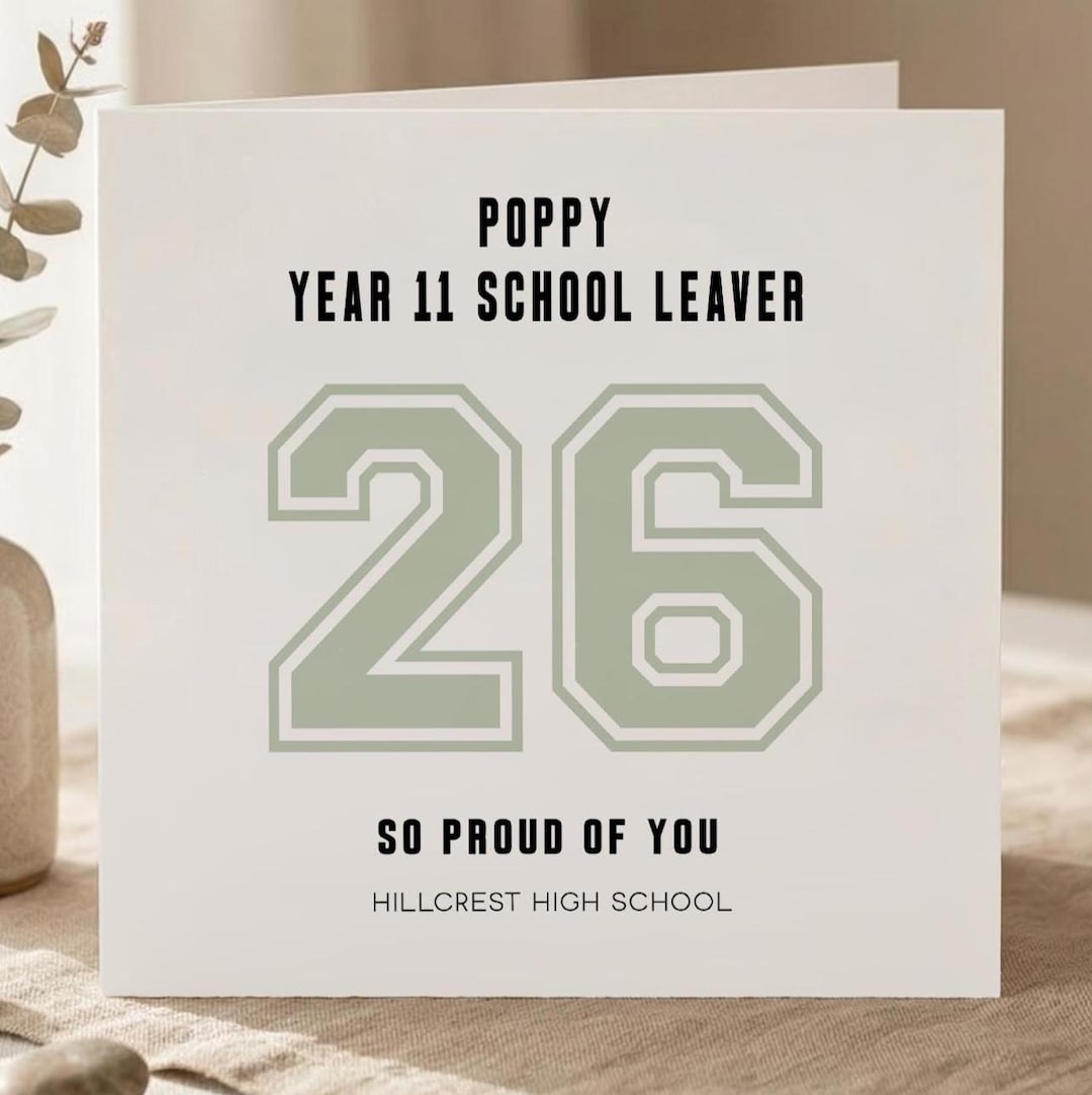Leaver Card. Amazon Personalised Year 11 School Leaver Card – GCSE Graduation Card – Custom ...